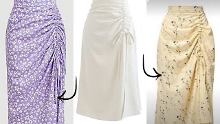 How to Make a Ruched SkirtCutting and sewing tutorial [upl. by Mw]