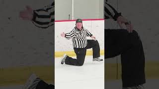 Referee Falls on Shootout hockeyisforeveryone icehockey nhl icesport hockeygoalie teamsport [upl. by Odericus]