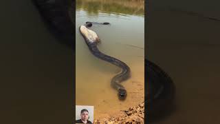 Gigante no Rio Araguaia Sucuri descansando de barriga cheia [upl. by Maribelle]