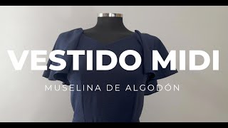 Cómo hacer un vestido midi en muselina  Patrones incluidos [upl. by Elocyn]