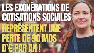 Les exonérations de cotisations sociales représentent une perte de 90 milliards deuros par an [upl. by Fredia]