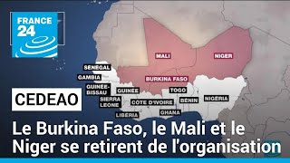 Les trois juntes  Burkina Faso Mali et Niger quittent la CEDEAO • FRANCE 24 [upl. by Aicilanna]