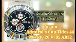 Corum Admirals Cup Tides 44 watch detail [upl. by Downey]