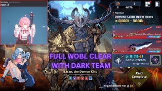 Normal Baran Full Clear with Dark Team no blessing  WOBL  Solo Leveling Arise [upl. by Brose]