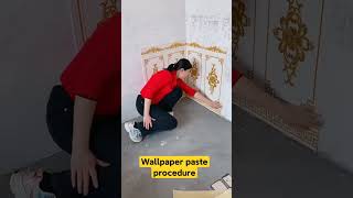 Wallpaper paste procedure [upl. by Cela]