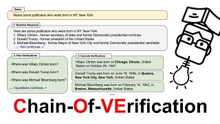 ChainofVerification COVE Reduces Hallucination in Large Language Models  Paper Explained [upl. by Aniretac]