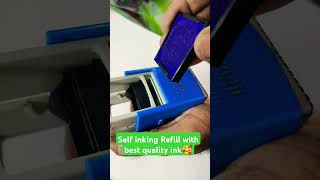 Full dry Self inking Stamp Refilling from Best ink inkrefill trodatink stamping shots [upl. by Ewer]