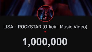 🔴Lisa  Rockstar MV Live View Count Part 1 [upl. by Namaj253]