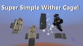 Super Simple Wither Cage 112111 Vanilla Survival  Rays Works [upl. by Vtarj]