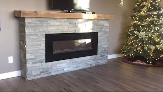 Weekend DIY fireplace build  ELECTRIC fireplace time lapse [upl. by Aremaj338]