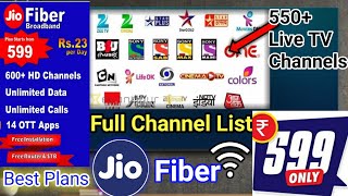 Jio Fiber Postpaid 599 Plan Detail  Jio TV All Channel List [upl. by Brittni753]