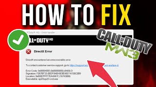 How To Fix Call of Duty DirectX Encountered An Unrecoverable Error  Full Tutorial [upl. by Ariayek421]