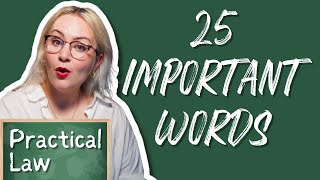 LEARN LEGALESE 25 Words EVERYONE Should Know  Practical Law Ep 1 [upl. by Apeed985]