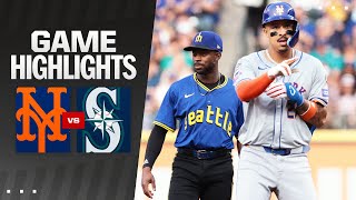 Mets vs Mariners Game Highlights 8924  MLB Highlights [upl. by Atekihc]