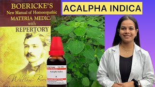 ACALPHA Indica homeopathic mother tincture from boerickes materia medica in Hindi [upl. by Delwyn824]