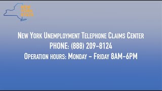 NY Unemployment  Fasttrack though the NY Unemployment Telephone Claims Center [upl. by Accebor]