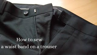 How to fix trouser waist with waist band at home step by step [upl. by Maillil400]