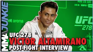 Victor Altamirano Reacts To Bloody Comeback TKO Of Daniel Da Silva  UFC 278 [upl. by Durtschi]