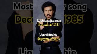 Most popular song 1985 Lionel Richie  Say you say me lionelrichie 80smusic 80s malesinger [upl. by Notxarb94]