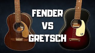 FENDER vs GRETSCH  Which Acoustic Guitar Is Better Sonoran Mini vs Jim Dandy No Talking [upl. by Napoleon]