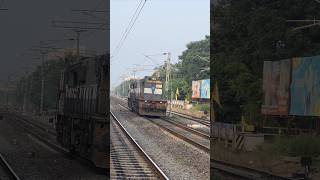 High Speed Honking Light Disel Loco Furious Skip Chandannagar Station shorts viral [upl. by Einahc]