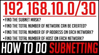 SUBNETTING In Computer Network  How To Find Subnet Mask Network ID Host IP Address amp Broadcast ID [upl. by Kazmirci]