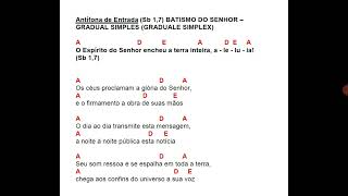 Antífona de Entrada Sb 17 BATISMO DO SENHOR – GRADUAL SIMPLES GRADUALE SIMPLEX [upl. by Yblek]