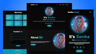 How to Build a Complete Responsive Personal Portfolio  1 Website using HTML CSS JavaScript [upl. by Esele]