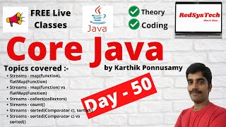 Core Java Basic Concepts  FREE Live Classes  Day  50  Java  Java Tutorial  JAVA  RedSysTech [upl. by Matthus581]