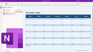 Insert an Editable Calendar into a OneNote Page\Section [upl. by Deibel]