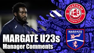 Margate Football Club U23s Interview  Chatham Town A [upl. by Eisus378]