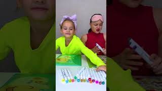 Mom vs Daughter Blind Painting Challenge 🖼️🎨 [upl. by Turtle]