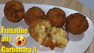 FRITTATINE ALLA CARBONARA🤪Unidea aperitivo tra amici omelettes [upl. by Antonella]