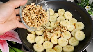 mix 2 bananas with some walnuts a dessert that will drive you crazy ready in 5 minutes [upl. by Dryfoos384]