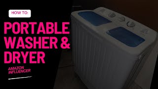 Amazon Portable Washing Machine Quick Tips  Amazon Influencer  Rental Friendly [upl. by Dahsra]