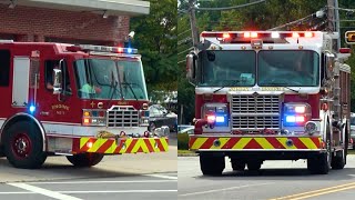 Summit NJ fire department  Engine 1 Engine 3 responding [upl. by Windy]