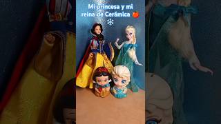 🍎Blancanieves y Elsa de cerámica❄️ snowwhite frozen elsa disney disneyprincess [upl. by Teleya102]