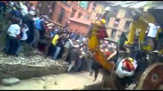 Bhaktapur accident bisket jatra [upl. by Bridges]