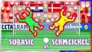 🧤SUBASIC vs SCHMEICHEL🧤 Croatia vs Denmark Penalty ShootOut World Cup 2018 [upl. by Mehetabel]