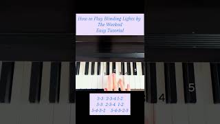 How to Play Blinding Lights by The Weeknd  Easy Tutorial pianotutorial [upl. by Silevi226]