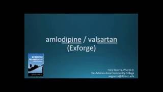 How to pronounce amlodipine  valsartan Exforge Memorizing Pharmacology Flashcard [upl. by Obbard]