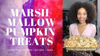 Marshmallow Pumpkin Treats Vegan Recipe  The Colorful Home Cooking Show with Gabrielle Reyes [upl. by Nylavad]