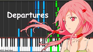 Guilty Crown  Departures Piano Tutorial [upl. by Rosmarin209]