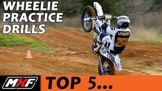 Top 5 Dirt Bike Wheelie Practice Drills  How to Wheelie Better Quickly [upl. by Nealson]