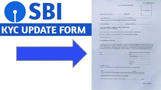 Sbi kyc update form kaise bhare how to fill up kyc update form 2024  sbi kyc 2024 form kaise bhare [upl. by Ameekahs149]