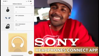 SONY Headphones Connect App  WF SP800N Earbuds [upl. by Shurlocke305]