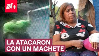 Atacó con machete a vendedora de tamales y sigue libre  N [upl. by Edna]