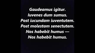 GAUDEAMUS IGITUR De Brevitate Lyrics lirik Words text Brahms Academic Student Prince graduation song [upl. by Ennoryt]