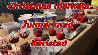 Julmarknad Mariebergskogen Karlstad  Julmarknad Christmas market Karlstad city Sweden [upl. by Boar]