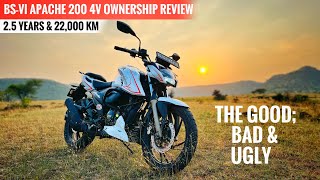 Apache 200 4V Ownership Review  22000 km amp 25 Years  Big Cons and Pros  Service and mileage [upl. by Aljan]